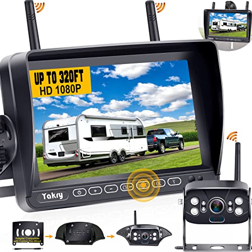 RV Backup Camera Wireless HD 1080P with 7 Inch Touch Key DVR Monitor for RVs