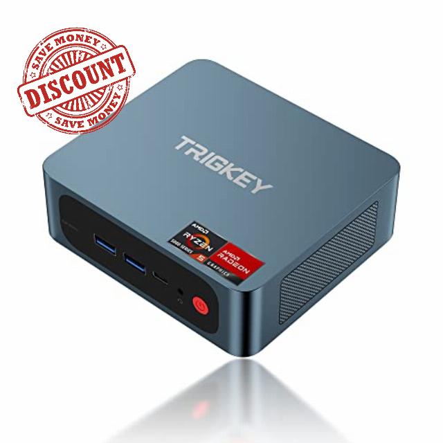 TRIGKEY Desktop Computer Ryzen 5 5560U(6 Cores