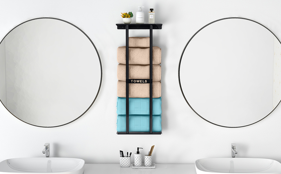 bathroom towel storage