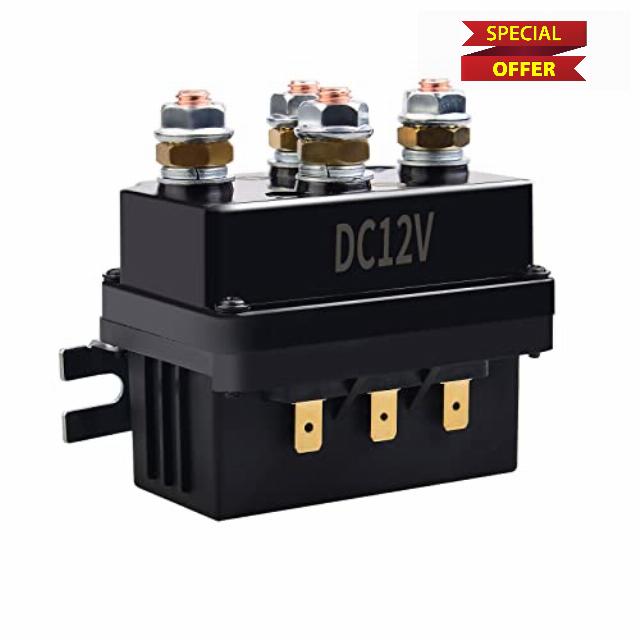 CNRAQR 450A Winch Solenoid Relay Contactor for ATV UTV 7000-13000lbs 12V Winch