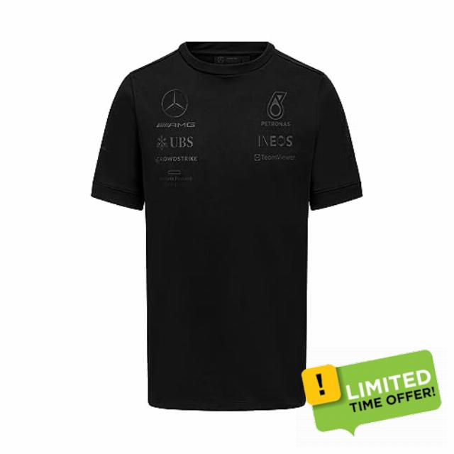 Mercedes AMG Petronas F1 2023 Team Driver T-Shirt - Stealth Edition - White - Official Licensed Product