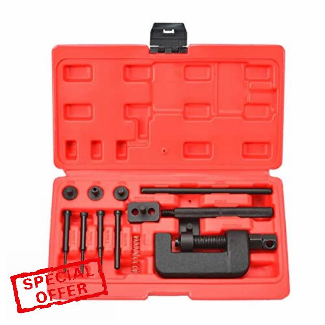 AZB Universal Motorbike Chain Breaker Splitter Riveting Tool Motorcycle Bike Chain Breaker Riveting Tool Chain Cutter Rivet Kit