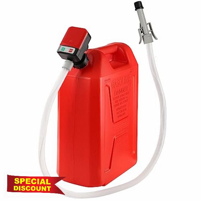 High-Flow Electric Fuel Transfer Pump - Battery-Powered with Powerful 2.4 GPM Flow Rate for Outdoor Enthusiasts and DIYers