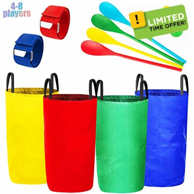 PAPAETHY Potato Sack Race Bags for Kids 3-8