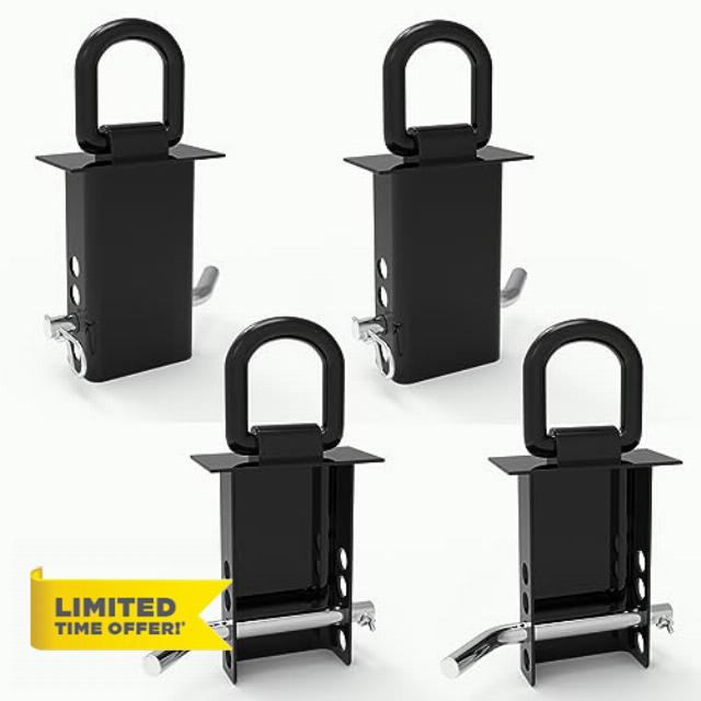 vikofan 4Pcs 16200lbs Removable Stake Pocket D Ring Tie Downs - Heavy Duty for Utility Trailers and Flatbeds with Standard 2" x 4" Stake Pockets