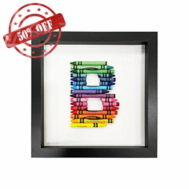 WINGO DINGO'S Crayon Letter Art Monogram - Gift for Teachers