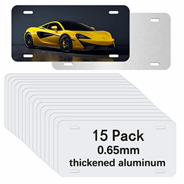 15 Pack Sublimation License Plate Blanks