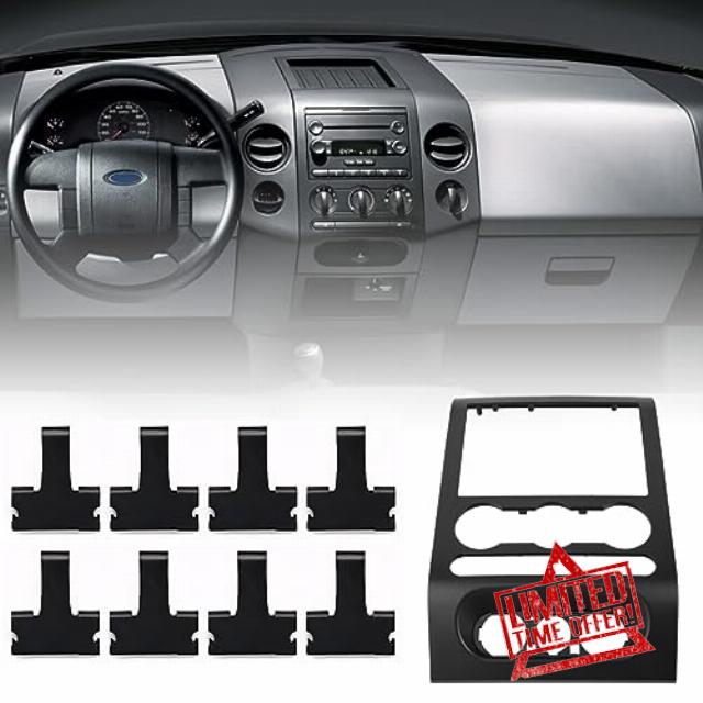 OKPARZ Compatible for Dash Radio Bezel Center Trim Panel 2004 2005 2006 2007 2008 Ford F-150 F150 4L3Z-1504302-AAA