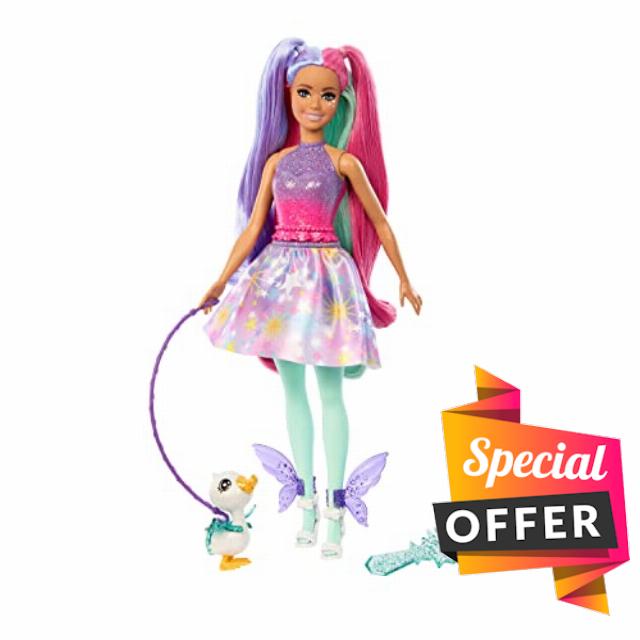 Barbie Doll with Fairytale Outfit and Pet Inspired by Barbie A Touch of Magic