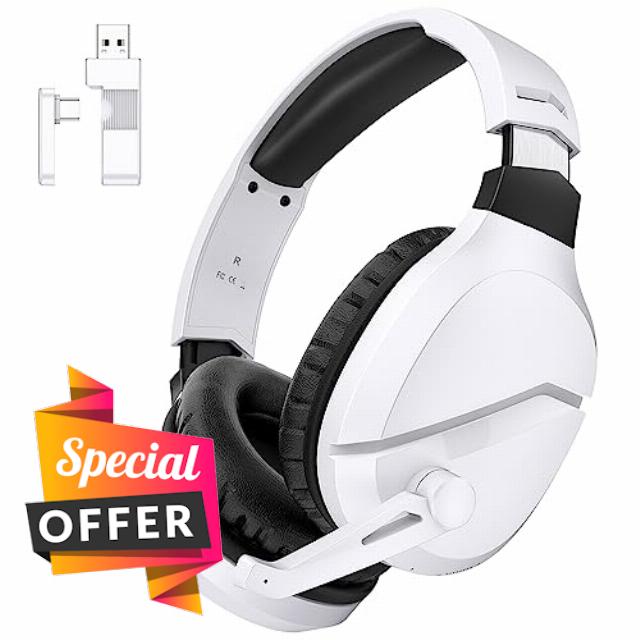 WolfLawS Wireless Gaming Headset with Noise Canceling Microphone for PS5