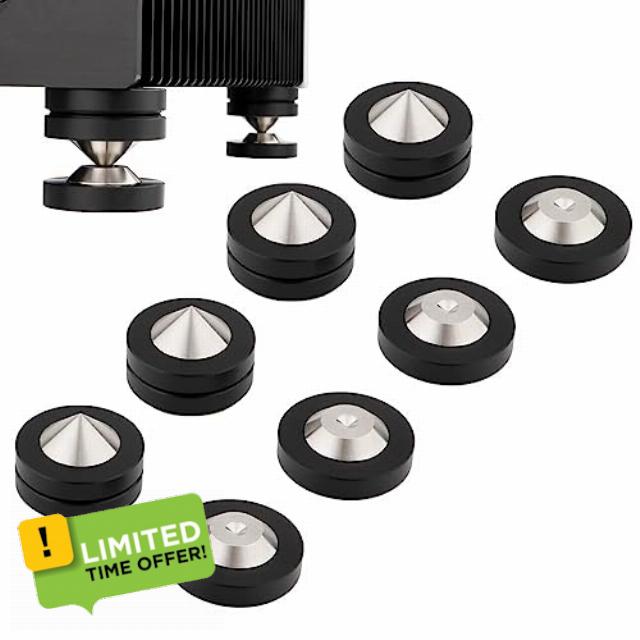 Monosaudio HiFi Speaker Isolation Feet 39x39mm Speaker Spikes Pads Subwoofer Spikes Amplifier Feet for Audio