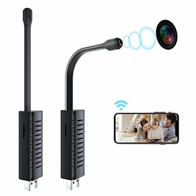 Hidden Camera Mini Spy Camera Wireless WiFi Nanny Cam for Pet and Baby Monitor - USB Plug Small Security Camera with 1080P HD Live Feed