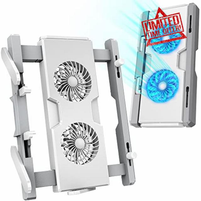 DeskLogics Laptop Cooling Pad 10-17 Inches Portable Laptop Cooler Stand Lap Desk Fan for Gaming PC