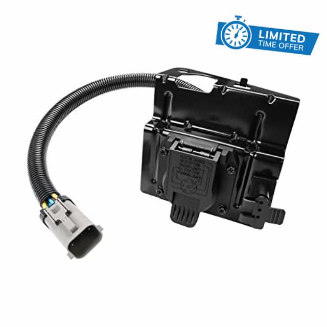 Misakomo 4 & 7 Pin Multi Trailer Tow Wiring Harness Socket kit with Bracket Compatible with 1999-2001 Ford F250 F350 Super Duty Pickup Truck 4-Flat 7-Way Wire Plug Connector Replace# YC3Z-13A576-CA