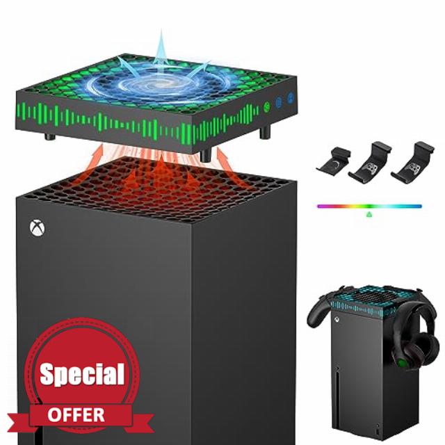 Cooling Fan for Xbox Series X with Dust Filter