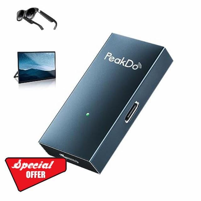 PeakDo High-Performance 4K@60Hz HDMI to USB-C Adapter - Enhance Connectivity for XREAL Air Rokid Air
