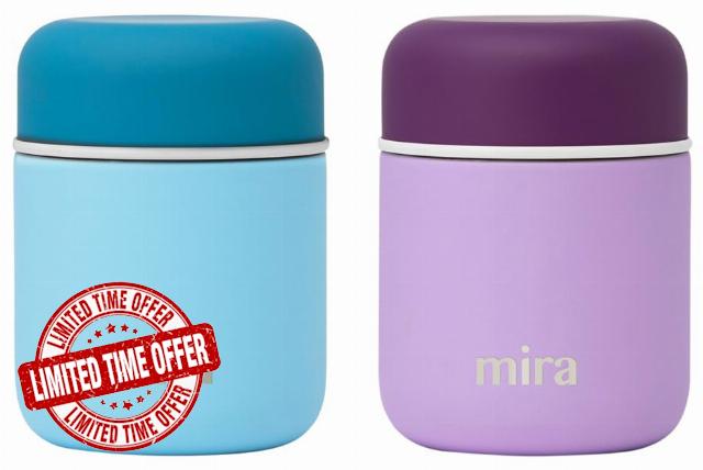 MIRA 2 Pack Insulated Food Jar Thermos for Hot Food & Soup