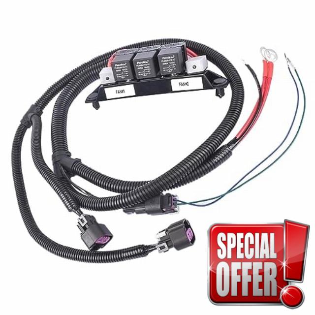 Dual Speed Electric Fan Control Wiring Harness Kit 674-00923