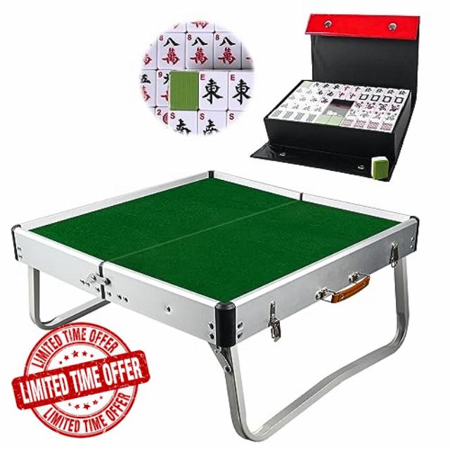 Chinese Mahjong Game Set with Foldable Table