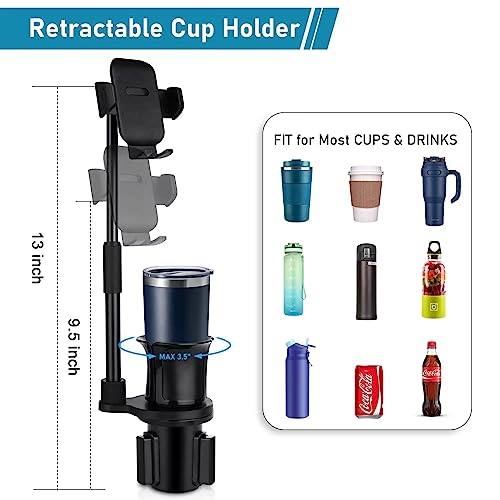 2 in 1 Universal Cup Phone Mount for Car