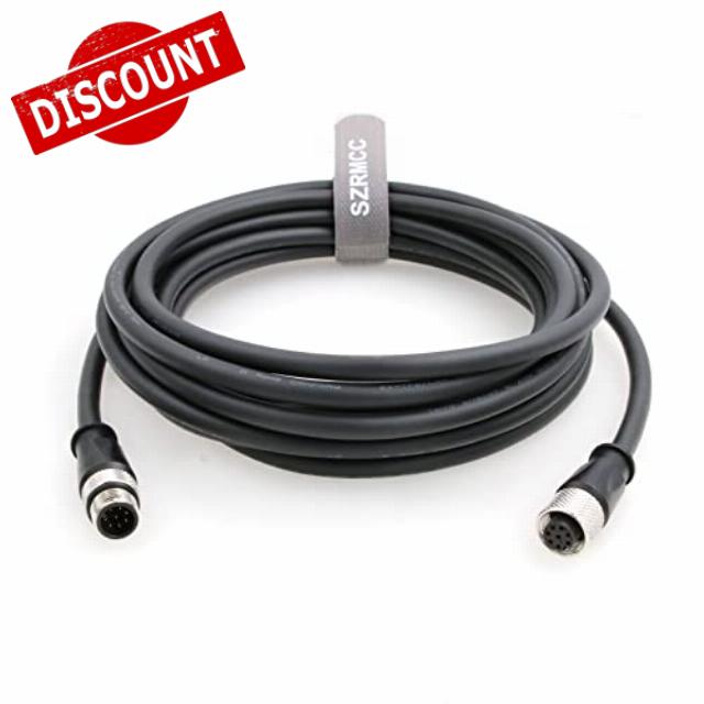 SZRMCC M12 A Code 8 Pin Male to Female Connector Sensor Cable High Flex Waterproof Actuator Cable for Cognex in-Sight Vision System Industrial Camera Automation Device Network (10m)