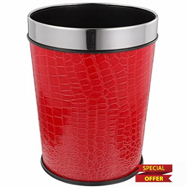 NUOBESTY Retro Trash Can 5L Small Waste Paper Basket Waste Container Bin Garbage Container for Bathroom