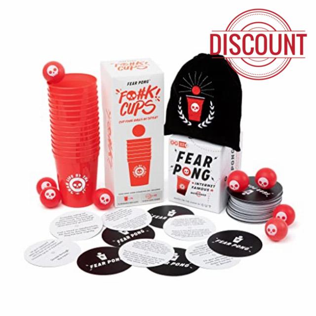 Fear Pong: Ultimate Party Pack – Includes Base Game + Extra Balls Set + Cups Set – Perfect Adult Party Game for Wild Beer Pong Game Night