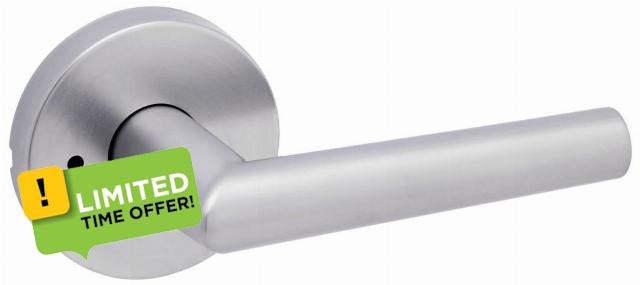 Kwikset 730MILRDT-26D Kwikset 730MILRDT Milan Privacy Door Lever Set with Round Rose