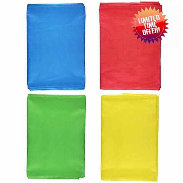 Miokun 4 Pieces Teamwork Games Group Learning Activity Fun Playing Run Mat for Kids Indoor Outdoor Group Games School Office Backyard Birthday Party Supplies Field Day Game (4 Colors)