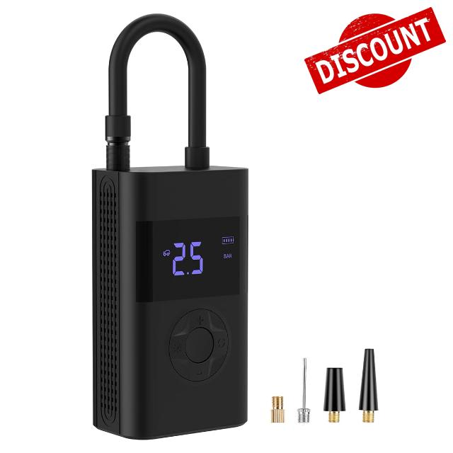 AutoSky Portable Tire Inflator Portable Air Compressor - Tire Inflator - Air Compressor - Portable Electric Air Pump - Nozzles and Needle included