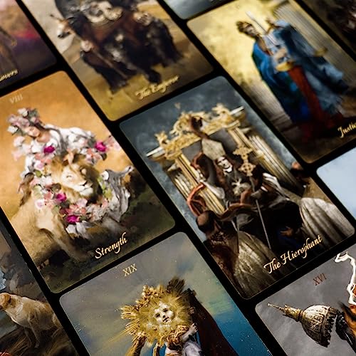 The Fool Gold Foil Tarot Deck with Gilded Edges