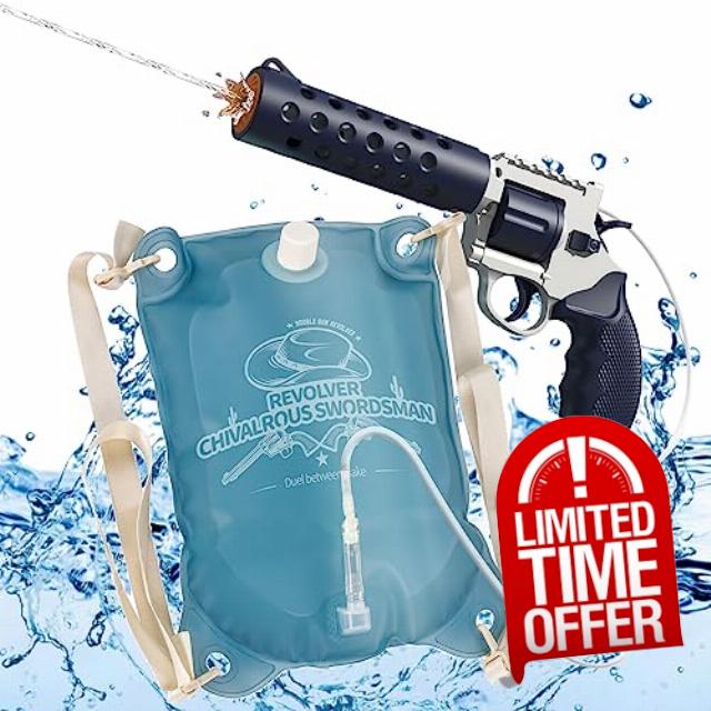 Revolver Backpack Electric Water Gun 67 OZ Water Capacity