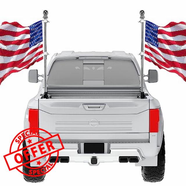 Universal Pickup Truck Flagpole Mount in Bed