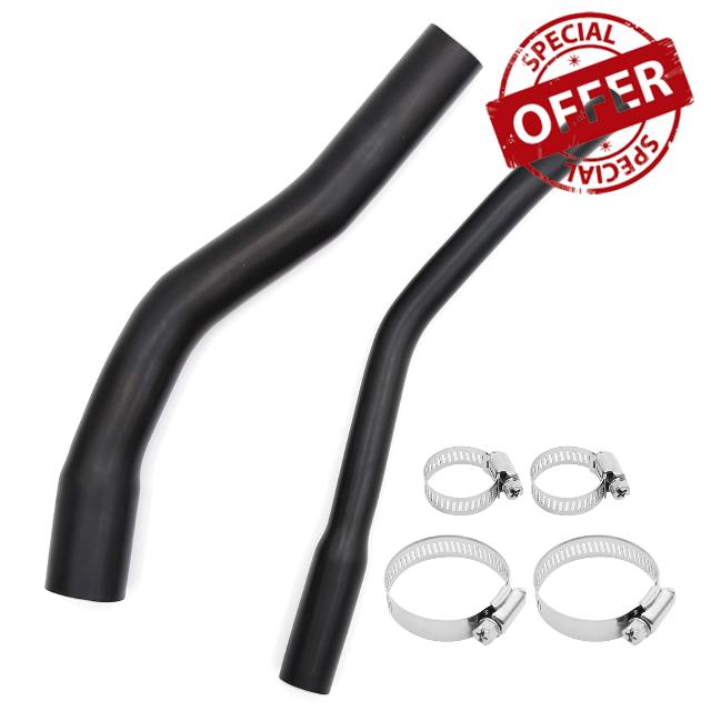 52100131AD 52100132AB Fuel Fill Vent Hoses with 4 Clamps Fuel Filler Hose Replacement for Jeep Cherokee XJ 1997 1998 1999 2000 2001