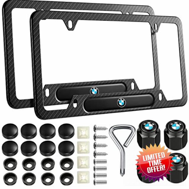 Black License Plate Frames for BMW