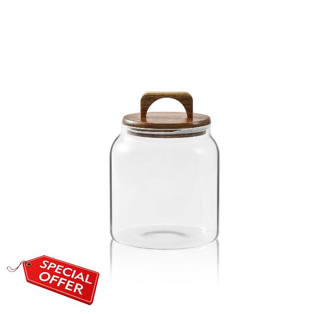 Sweejar large glass jar (1/2 gallon with handle lid)
