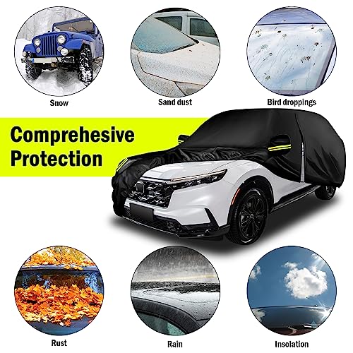 Universal Fit Outdoor Full Exterior Cover Rain Sun UV Snowproof Protection with Door Zipper