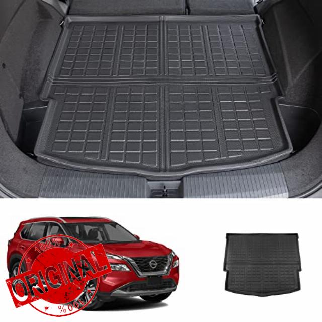 powoq Fit 2021-2023 Nissan Rogue Trunk Mat TPE Cargo Liner All Weather Cargo Mat Fit Rogue No Sport Model for 2021 2022 2023 Nissan Rogue Accessories (Rear Trunk Mat
