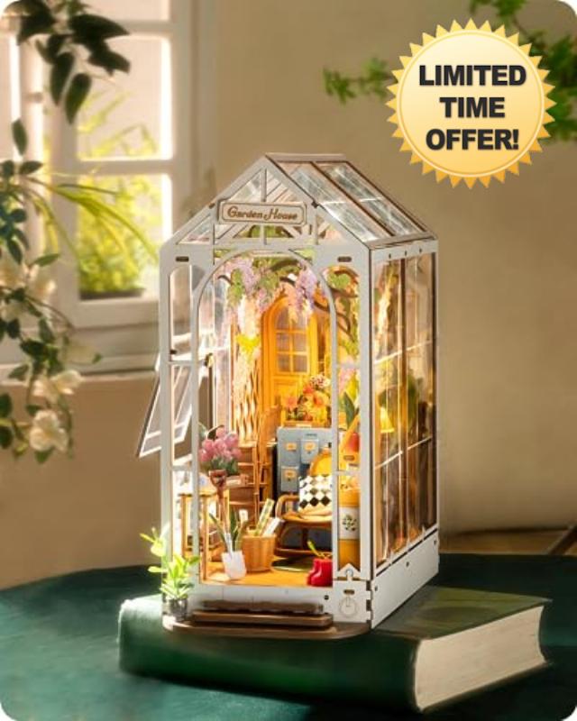 Rolife DIY Book Nook Kits Garden House