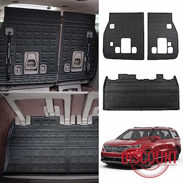 Thinzyou Fit 2022 2023 Kia Carnival Trunk Mat Cargo Liner Trunk Liner TPE All Weather Back Seat Cover Protector Cargo Mat Kia Carnival Accessories