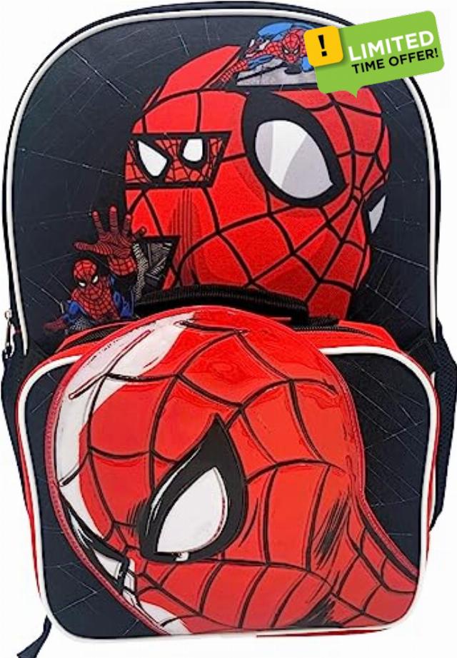 Fast Forward Kid's Licensed POP-OUT 16" Backpack With Lunch Box Combo Set
