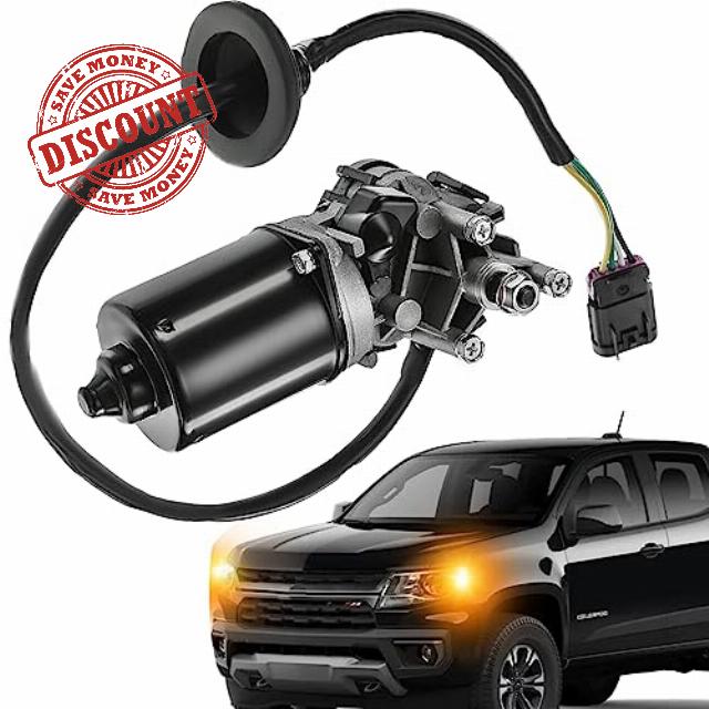 E-Vniko Front Windshield Wiper Motor Compatible for 2004-2012 Chevy Colorado GMC Canyon | Isuzu 2006 i280 i350 | 2007-2008 i290 i370 Replacement OE#10379535