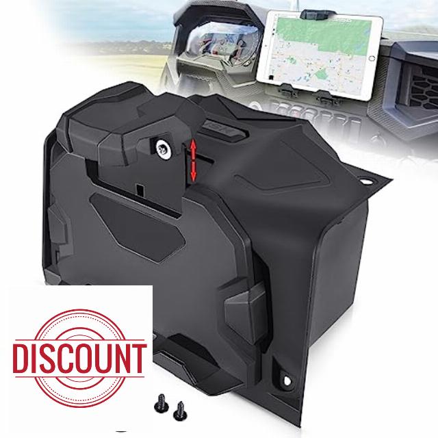 MDPROMCP Electronic Device Holder - Adjustable Tablet Holder GPS Phone Mount with Storage Box Compatible with Polaris 2019-2023 RZR XP Turbo/RZR XP 1000/XP 4 1000 Accessories