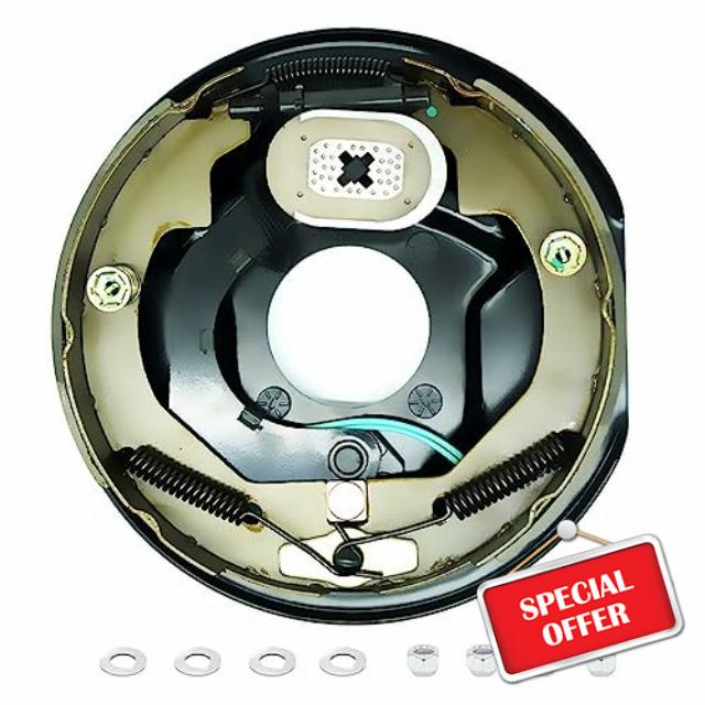 RV Murts Electric Brake Assembly 10" x 2-1/4" for 2300-3500 lbs Trailer Axle with Nuts&Washers