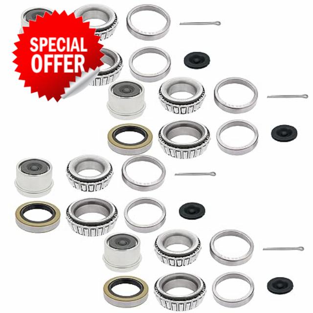 Wzytshun 4Sets L68149 L44649 Trailer Axle Hub Bearings Kit Fit for Spindle #84