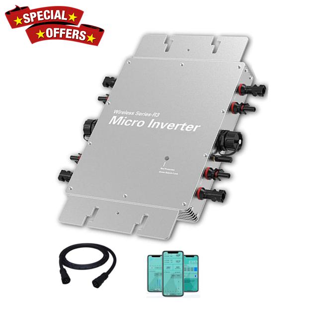 CHHMAELOVE 2400W MPPT Solar Grid Tie Micro Inverter with WiFi