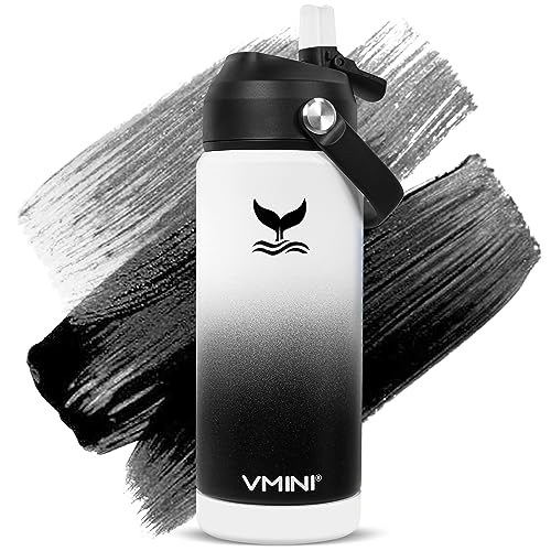 Insulated Water Bottle with Straw and Boot