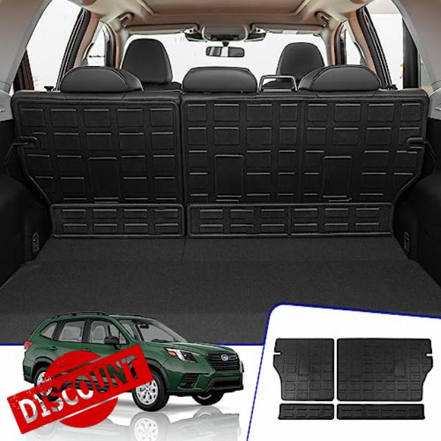 Rongtaod Fit 2019-2023 Subaru Forester Back Seat Cover Protector All Weather Trunk Mat Cargo Mat Cargo Liner 2022 Subaru Forester Accessories (Backrest Mats)