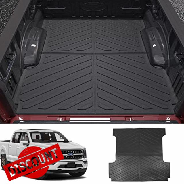 powoq Fit 2015-2023 Ford F150 Truck Bed Mat 5.5 FT Truck Bed Liner TPE Truck Bed Liner mat All Season Protection for 2015 2016 2017 2018 2019 2020 2021 2022 2023 Ford F150 Accessories