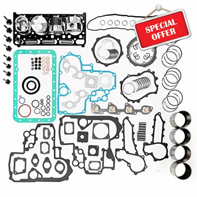 Eoiou Overhaul Rebuild Kit Fits for Kubota V2203 IDI Indirect Injection Engine Bobcat 753 763 Skid Steer 331 334 335 337 341 430 435 E42 E45 E50 Excavator